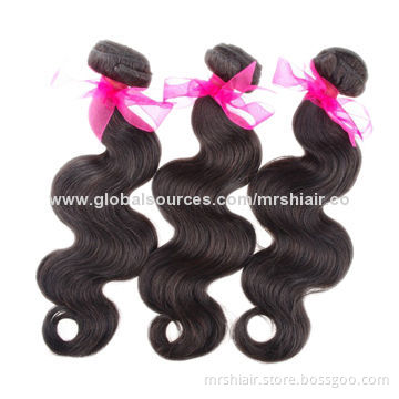 Cheap Human Hair Weave, Malaysian Virgin Hair, Body Wave, Grade 5A, Can Be Bleached
